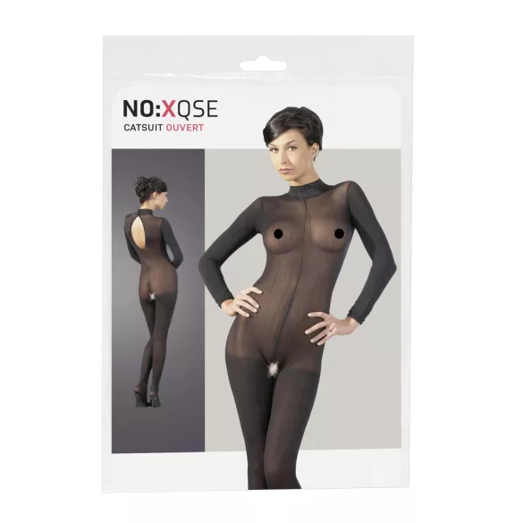 NO:XQSE - sieviešu seksīga bodij tīkliņtērps melns - XL/XXL