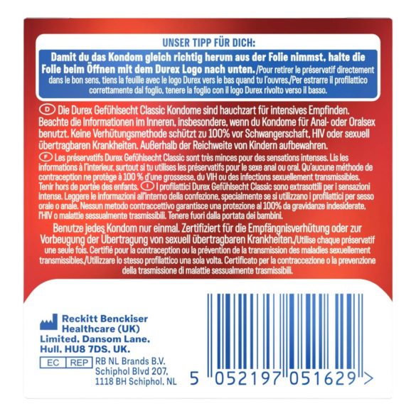 Durex prezervatīvi Feel Thin īpaši plāni 3 gab