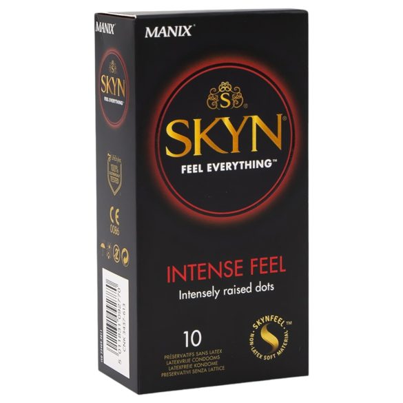 Manix SKYN Intense - bez lateksa, pērļaini prezervatīvi (10 gb)