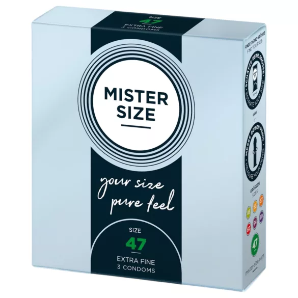 Mister Size prezervatīvi plāni 47mm 3 gab