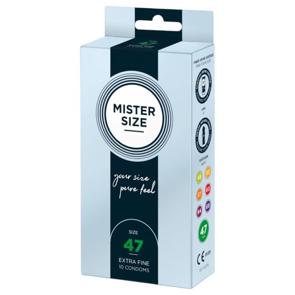 Mister Size plānie prezervatīvi - 47mm (10gab)