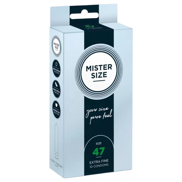 Mister Size prezervatīvi plāni 47mm 10gab