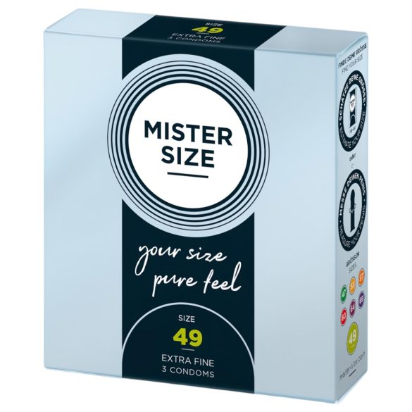Mister Size plānie prezervatīvi - 49mm (3 gab.)