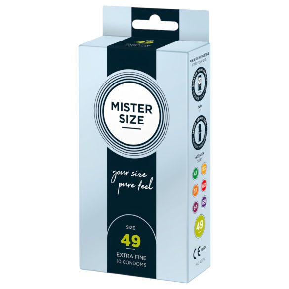 Mister Size plāns prezervatīvs - 49mm (10 gab.)