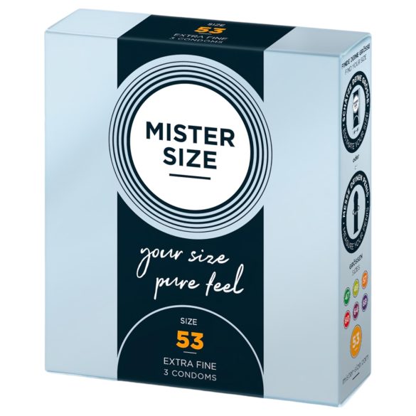 Mister Size plāni prezervatīvi - 53mm (3gab.)