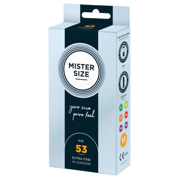 Mister Size plāns prezervatīvs - 53mm (10gab)