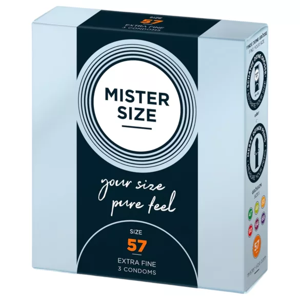 Mister Size prezervatīvi plāni 57mm 3 gab