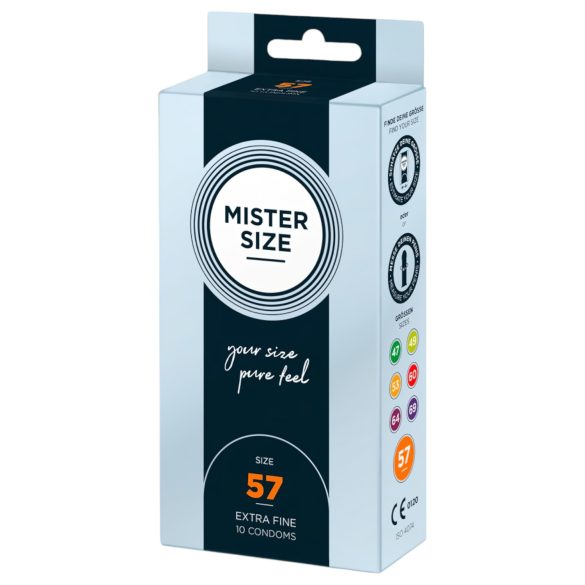 Mister Size plānie prezervatīvi - 57mm (10 gab.)
