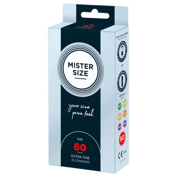 Mister Size plānas prezervatīvi - 60mm (10 gab.)