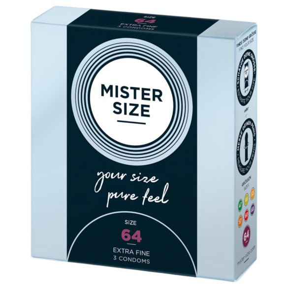 Mister Size plāns prezervatīvs - 64mm (3gab.)