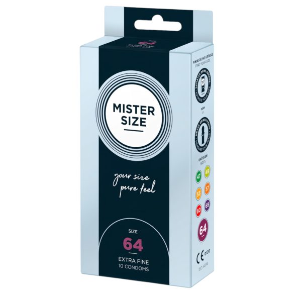 Mister Size plāns prezervatīvs - 64mm (10 gab.)