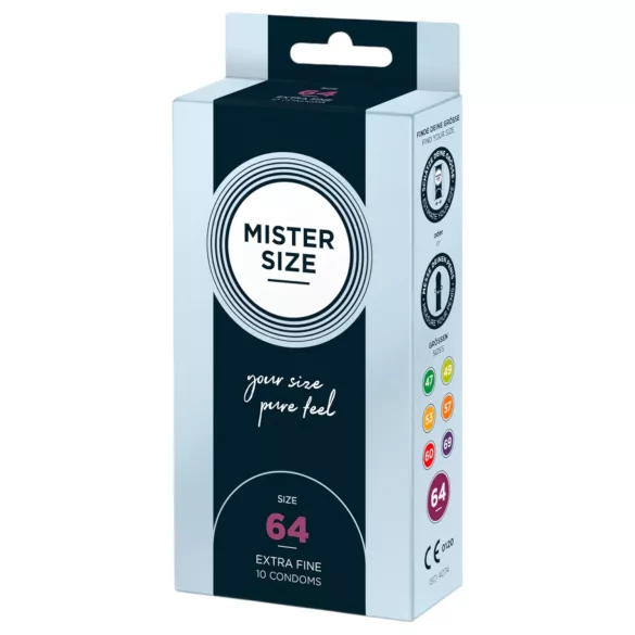 Mister Size prezervatīvi plāni 64 mm 10 gab