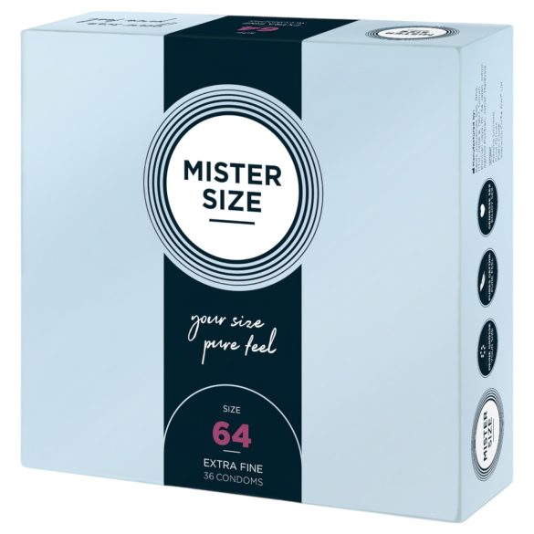 Mister Size plāni prezervatīvi - 64 mm (36 gab.)