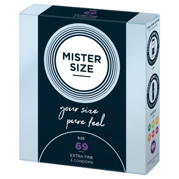 Mister Size plānais prezervatīvs - 69mm (3gab.)