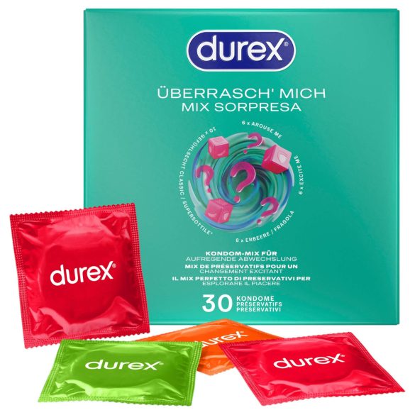 Durex - aromatizētu prezervatīvu komplekts (30 gab.)