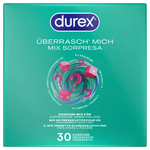 Durex Surprise Me - prezervatīvu komplekts 30 gab