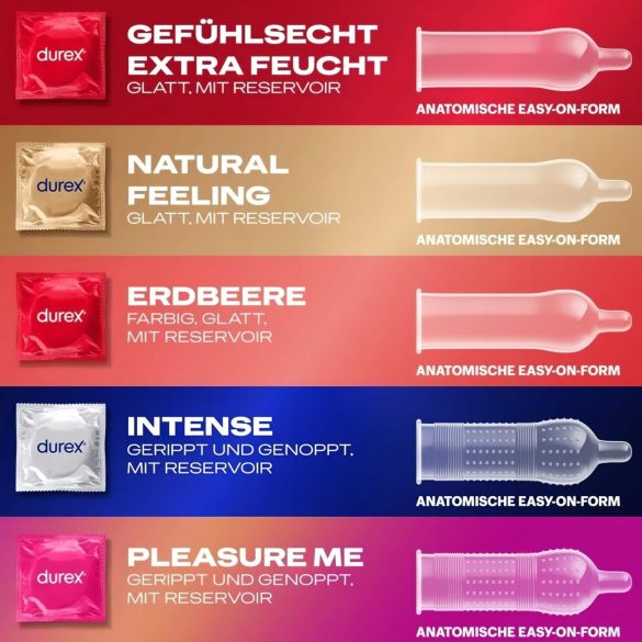 Durex Love Mix - prezervatīvu komplekts 40 gab