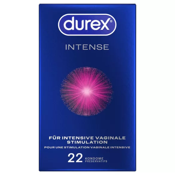 Durex Intense - orgastiskie prezervatīvi (22 gab.)
