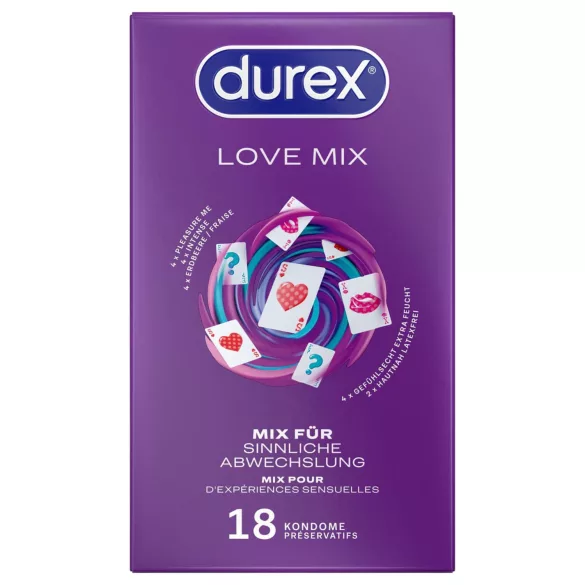 Durex Love Mix - prezervatīvu komplekts 18 gab