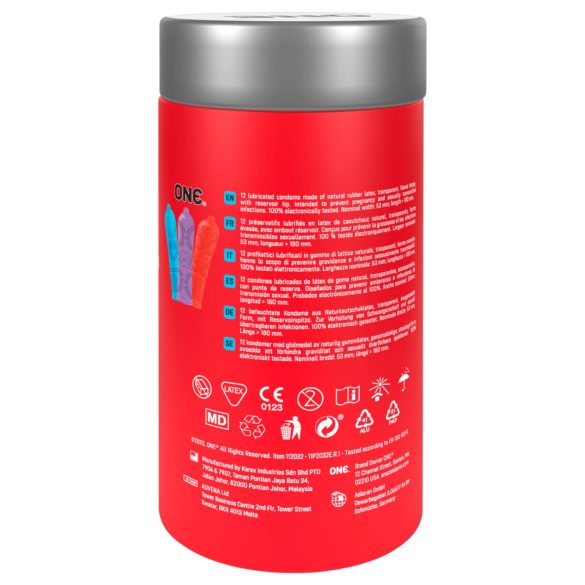 ONE prezervatīvi ar tetovējuma rakstu 12 gab