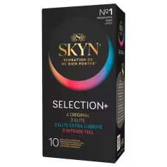   SKYN Selection+ - lateksa nesaturošu prezervatīvu izlase (10 gab.)