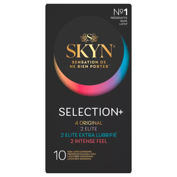 SKYN Selection+ - lateksa nesaturošu prezervatīvu izlase (10 gab.)