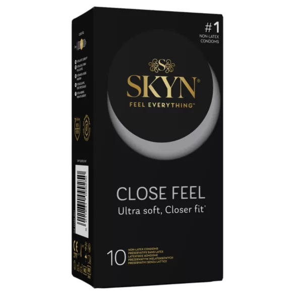 SKYN Close Feel - bezlateksa, šaurāki prezervatīvi (10 gab.)