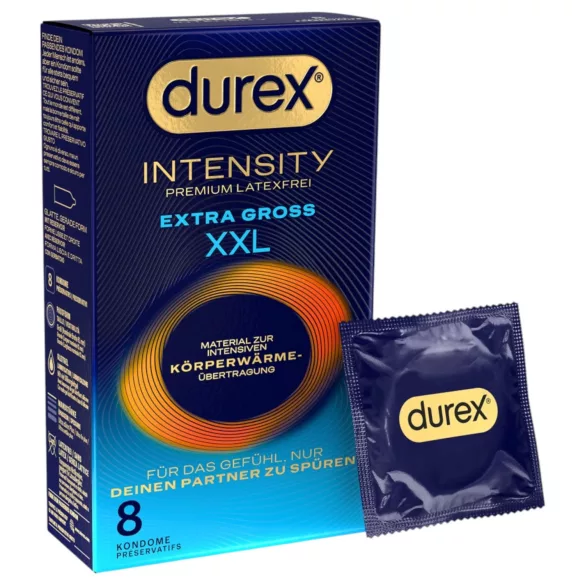 Durex Intensity XXL - prezervatīvi bez lateksa 8 gab