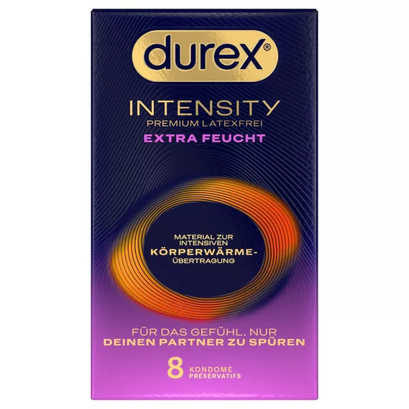 Durex Intensity - īpaši lubrikēts, bez lateksa prezervatīvs (8 gab.)