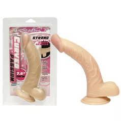 NMC dildo ar izliekumu 19 cm naturāls