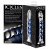 "Icicles Nr. 5 - spirāles stikla dildo (caurspīdīgi zils)"