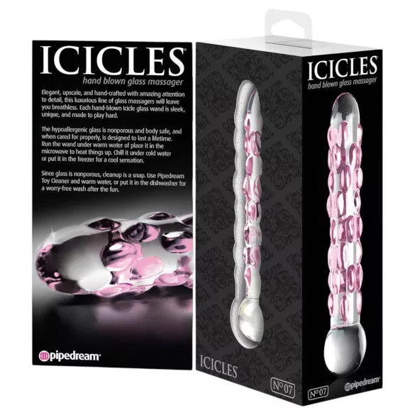 Icicles No. 7 - stikla dildo ar bumbiņām