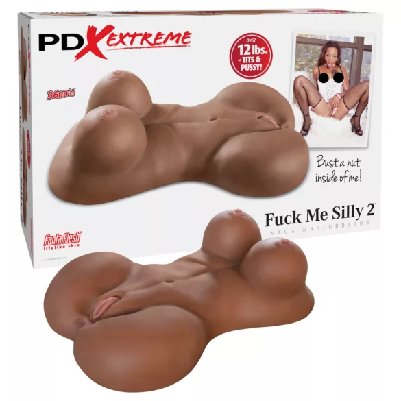 Pipedream Fuck Me Silly Sista - brūns sievietes torss masturbators (5,7 kg)