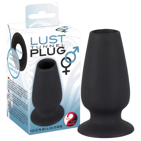 You2Toys - anālais atveramais stimulators ar caurumu melns