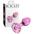 Icicles Nr. 48 - ziedu stikla anālais konuss (rozā)
