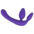 Trīskāršs, piestiprināms dildo bez siksniņām (violets)