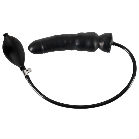 LATEX - piepūšamais dildo (melns)