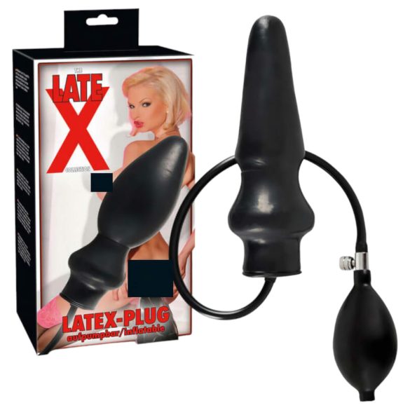 LATEX - Uzpūšams anālais konuss (melns)
