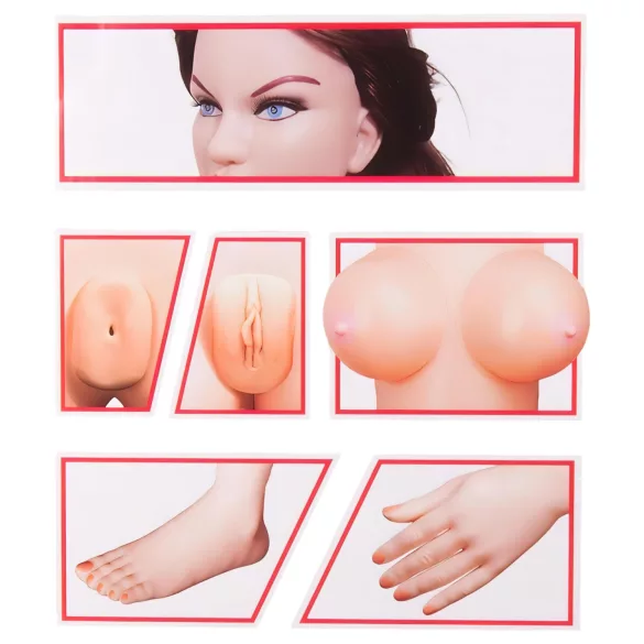Suzie Carina - piepūšamā lelle no gumijas