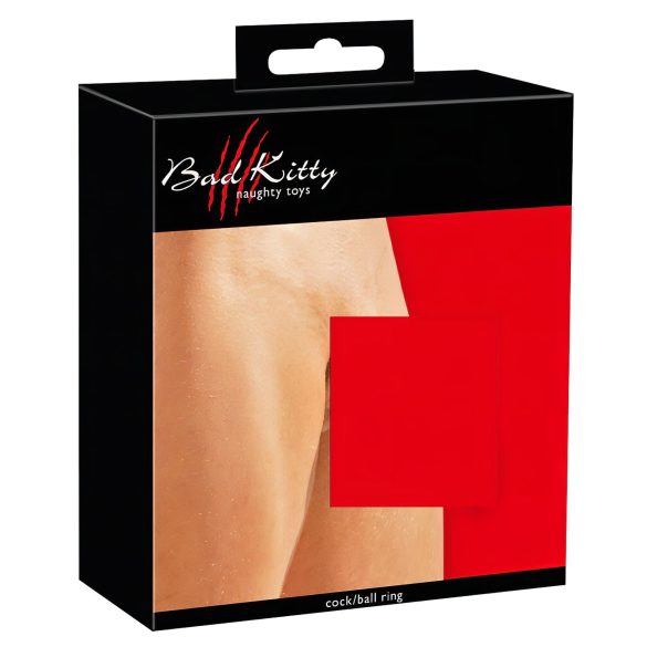 Bad Kitty - ādas sēklinieku un dzimumlocekļa gredzens melns