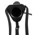 You2Toys - Piepūšamā Strap-On ar dobu silikona dildo (melns)