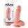 King Cock dildo ar sēkliniekiem 18 cm, naturāls