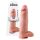 King Cock 12 liels dildo ar sēkliniekiem (30 cm) - dabīgs