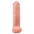 King Cock 12 liels dildo ar sēkliniekiem (30 cm) - dabīgs