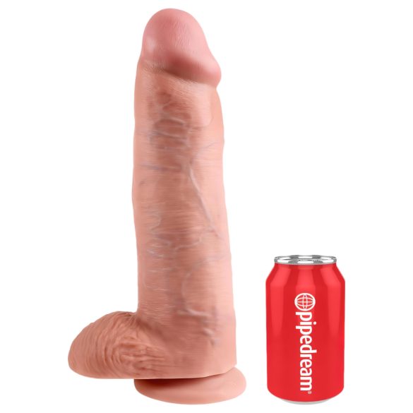 King Cock dildo ar sēkliniekiem 30 cm naturāls