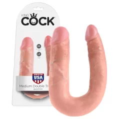 King Cock dubultais dildo vidējs izmērs naturāls