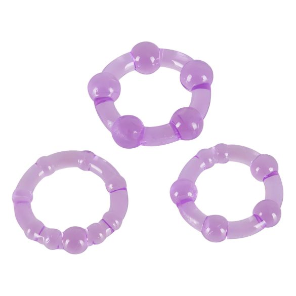 You2Toys - Esi stiprs! Dzimumlocekļa gredzenu komplekts - violets (3 gab.)