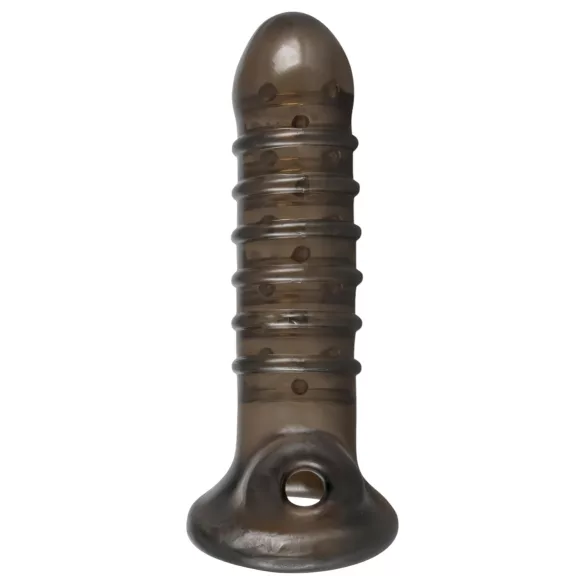 Rebel - dzimumlocekļa uzmava ar rievām pelēka