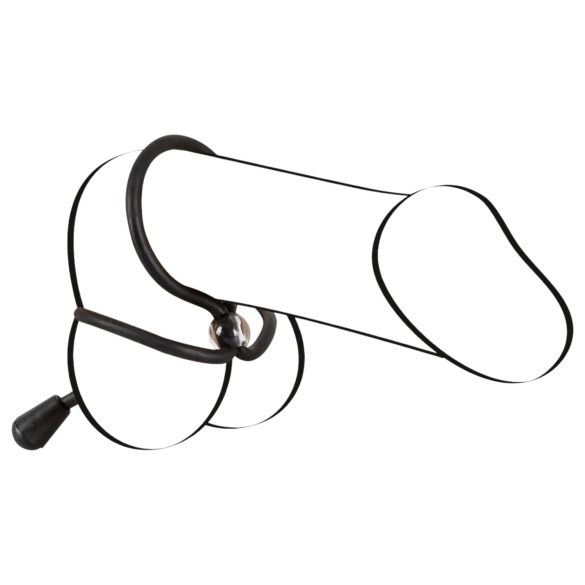 Bad Kitty - silikona anālās un dzimumlocekļa gredzens melns