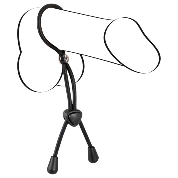 Bad Kitty - silikona anālās un dzimumlocekļa gredzens melns